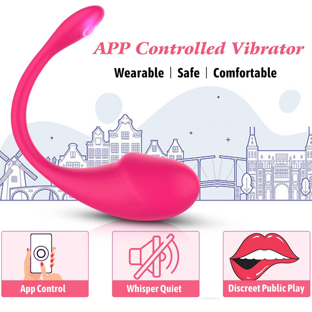 Foto frontal do Massageador Plaisir Rosa, vibrador ergonômico, wearable e com controle via app, para bem-estar.